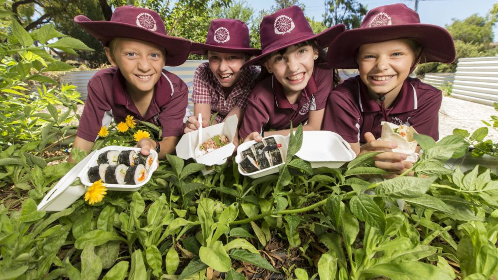 Students Focusing On Healthy Food