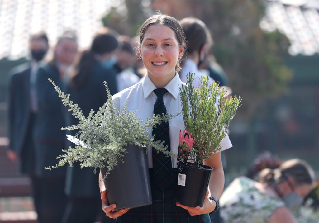 Santa Maria College Students Get Planting