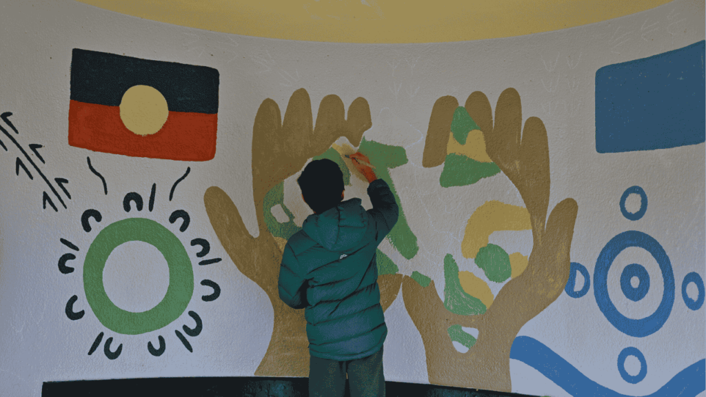Year 6 Canberra Student Paints Local Bus Stop for Reconciliation